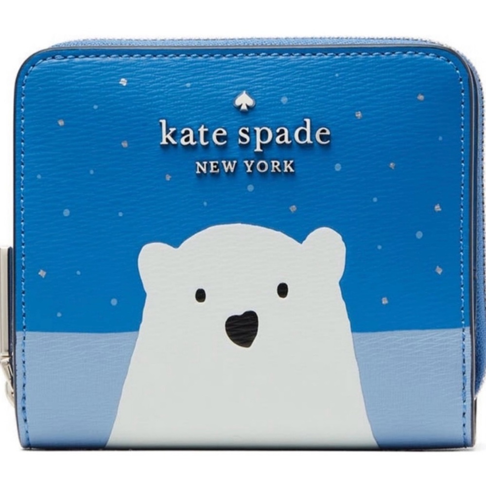 🧊 Kate Spade Arctic Friends Polar Bear Small Zip Around Wallet